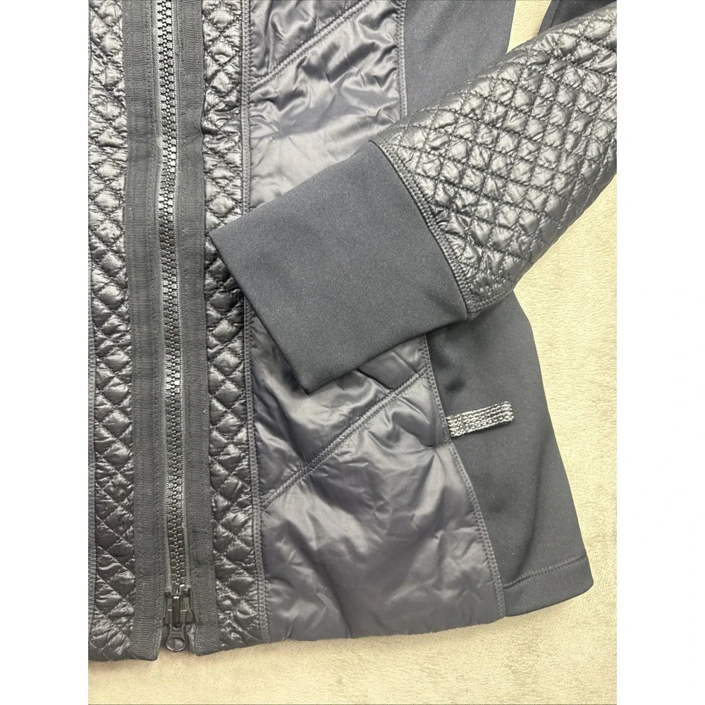 Athleta Rock Ridge Puffer Jacket Women XS PRIMALOFT Quilted Thumb Hole Hood NICE